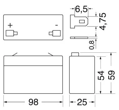 Batteria 6V 1,3AH Energy Safe - Image 3